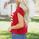  Emely Graphic Short Sleeve Sweater
