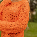  Emerson Crochet Scallop Edge Sweater