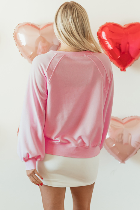 Emery Embroidered Raglan Sleeve Sweatshirt