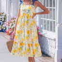 Yellow Small Emilia Straps High Waist Dress