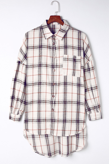Emily Oversized Plaid Pattern Plus Shacket