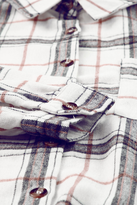 Emily Oversized Plaid Pattern Plus Shacket