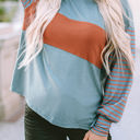  Emma Striped Bishop Sleeve Top