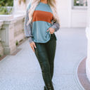 Emma Striped Bishop Sleeve Top