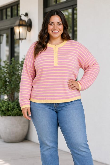 Emmee Sleeve Shift Sweater Long Sleeve PLUS Top