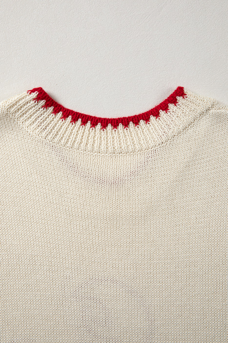 Emmeline Plaid Crawfish Knit Sweater