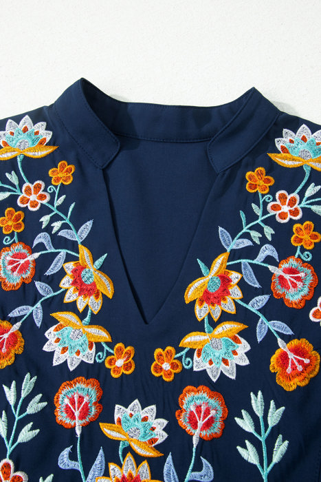 Erin Embroidered Detail Babydoll Blouse