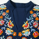  Erin Embroidered Detail Babydoll Blouse