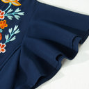  Erin Embroidered Detail Babydoll Blouse