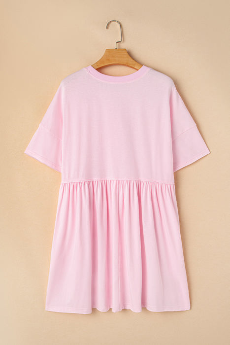 Estella Pocketed Raw Edge Babydoll Dress