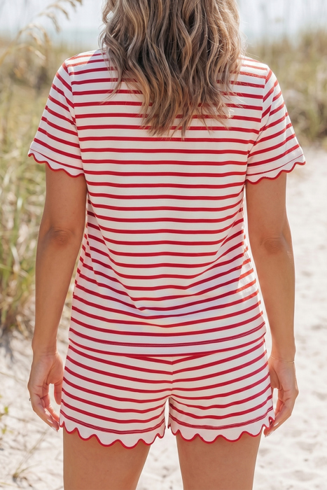 Estrella Scallop Trim Casual Top Set