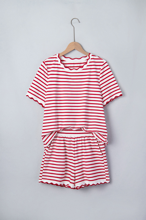 Estrella Scallop Trim Casual Top Set