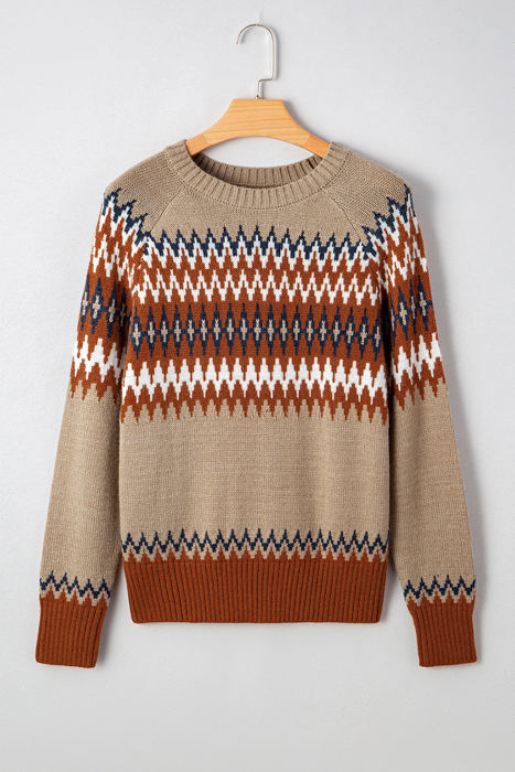 Eva Aztec Crew Neck Sweater