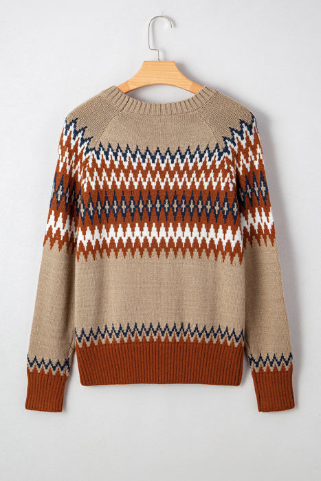 Eva Aztec Crew Neck Sweater
