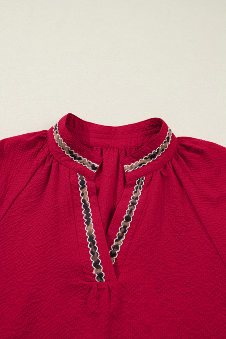 Eve Jacquard Print Textured Blouse