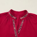  Eve Jacquard Print Textured Blouse