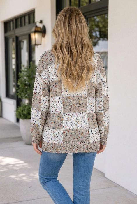 Evelina Print Open Cardigan