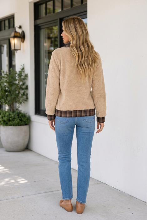 Evelyn Collar Front Fleece Pullover