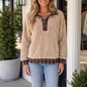  Evelyn Collar Front Fleece Pullover