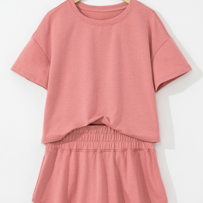 Evelynn Blossom 2pcs Cropped Tee Set