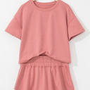  Evelynn Blossom 2pcs Cropped Tee Set