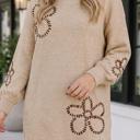  Everleigh Puff Sleeve Shift Sweater Dress