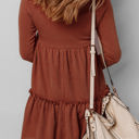  Everleigh Ribbed Frilled Trim High Waist Dress