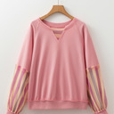 Blossom Large Everleigh Seam Casual Pullover Top