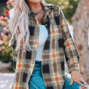  Everly Rounded Hem Plaid Shacket
