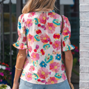  Faith Short Puff Sleeve Blouse