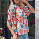  Faith Short Puff Sleeve Blouse