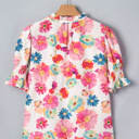  Faith Short Puff Sleeve Blouse
