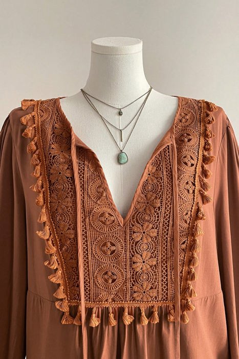 Farrah Long Sleeve Blouse Long Sleeve PLUS Top