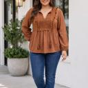 Chestnut Farrah Long Sleeve Blouse Long Sleeve PLUS Top