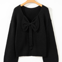  Faye Backless Bubble Sleeve Sweater