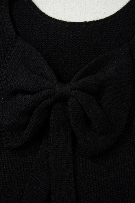 Faye Backless Bubble Sleeve Sweater