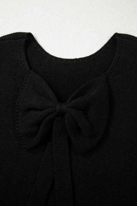 Faye Backless Bubble Sleeve Sweater