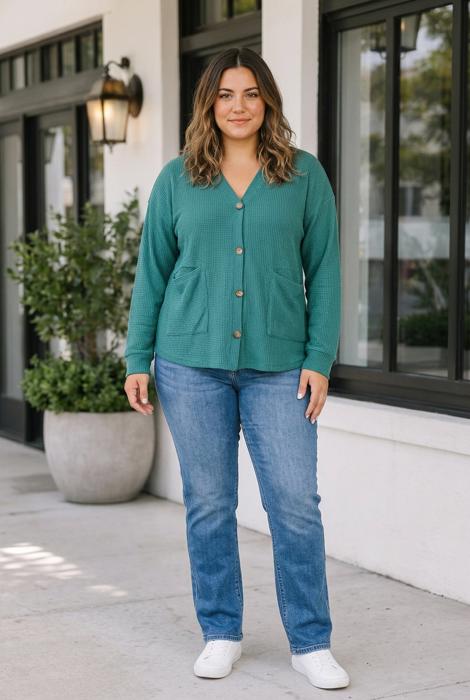 Faye Tunic Long Sleeve PLUS Cardigan