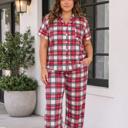 Red 2X Feliceya Pajama 2pcs Pant PLUS Set