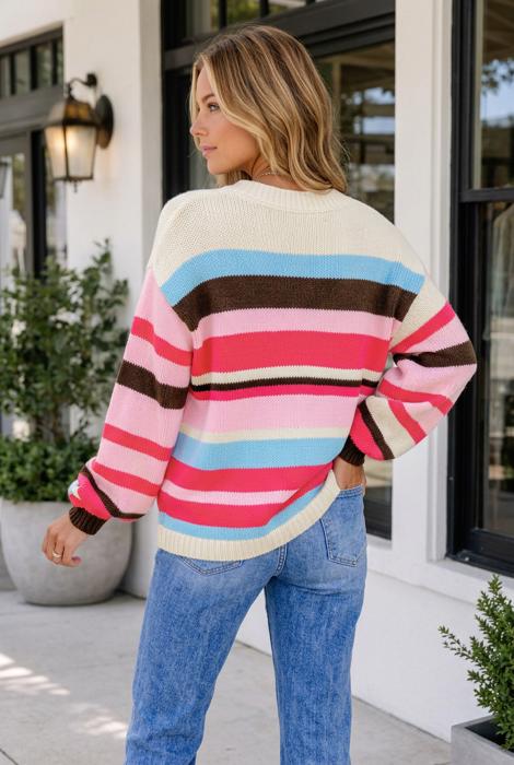 Fernanda Colorblock Drop Shoulder Cardigan