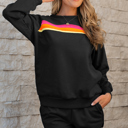 Black Medium Finley Rainbows High Waist Sweatpants