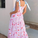  Flora Floral Knotted Shoulder Smocked Maxi Dress