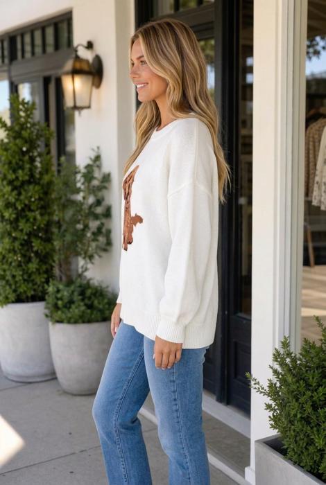 Franceskah Dropped Shoulder Relaxed Sweater