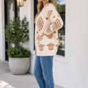  Frankie Print Open Knit Sweater