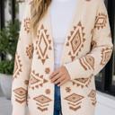  Frankie Print Open Knit Sweater