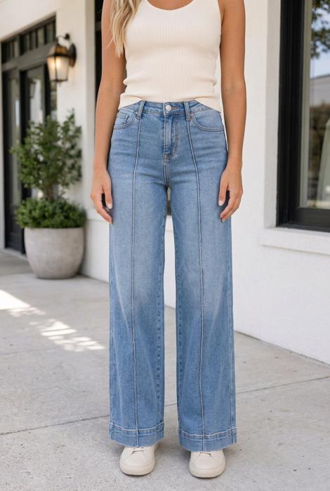 Gabriella Detail Flare Leg Jeans