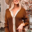  Gabriella Knit Neckline Short Cardigan