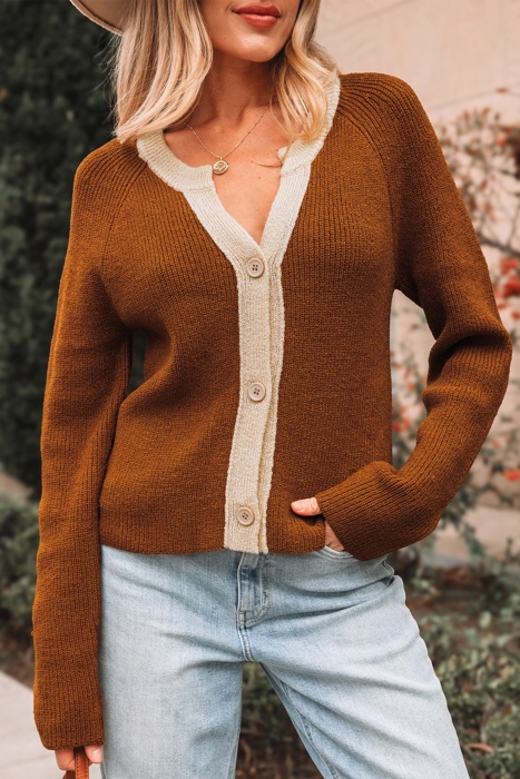 Gabriella Knit Neckline Short Cardigan