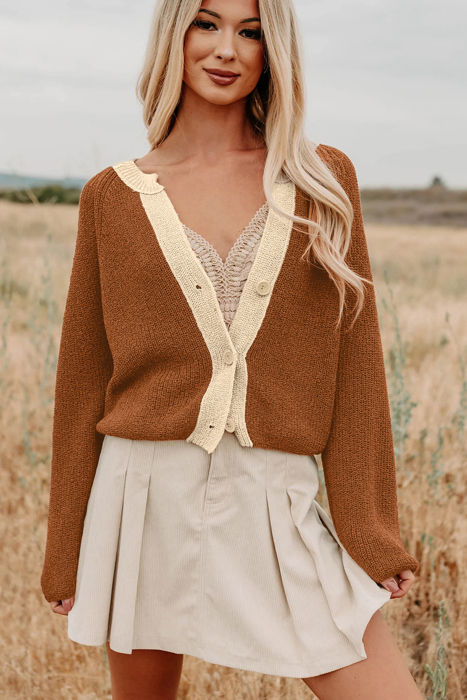 Gabriella Knit Neckline Short Cardigan