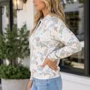  Gabriella Print Relaxed Drawstring Hoodie